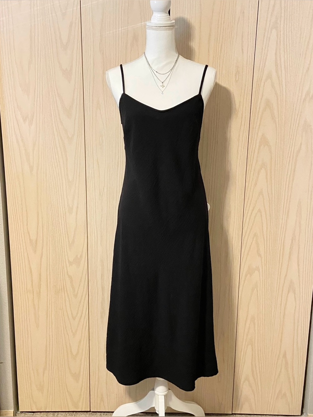 Mod Lusive Dress Women’s Small Vintage Y2K Little Black Midi Slip Romantic Cute